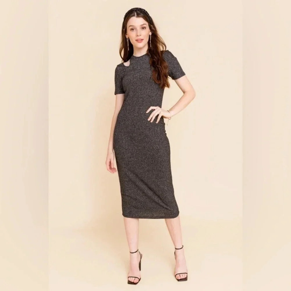Krisa Cutout Midi Dress / francesca / size s